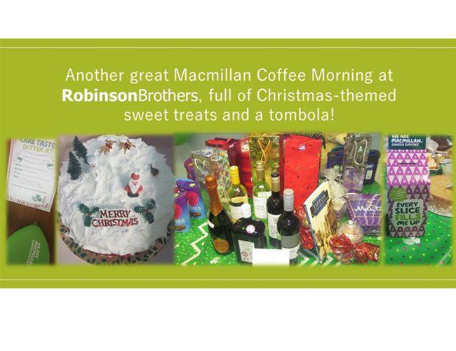Robinson Brothers hosts a festive Macmillan Coffee Morning