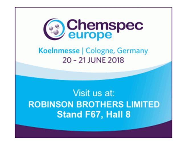 Meet us at Chemspec Europe 2018