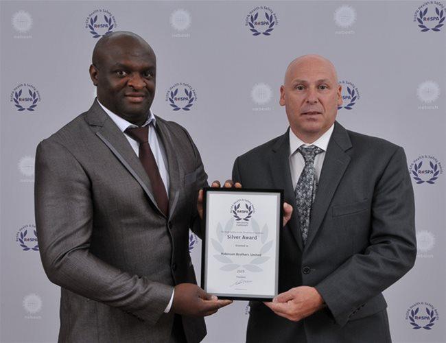 Robinson Brothers is awarded the RoSPA Silver Award for Health and Safety Practices