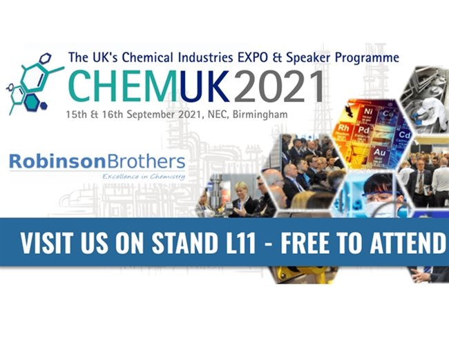 Robinson Brothers is exhibiting at CHEMUK 2021