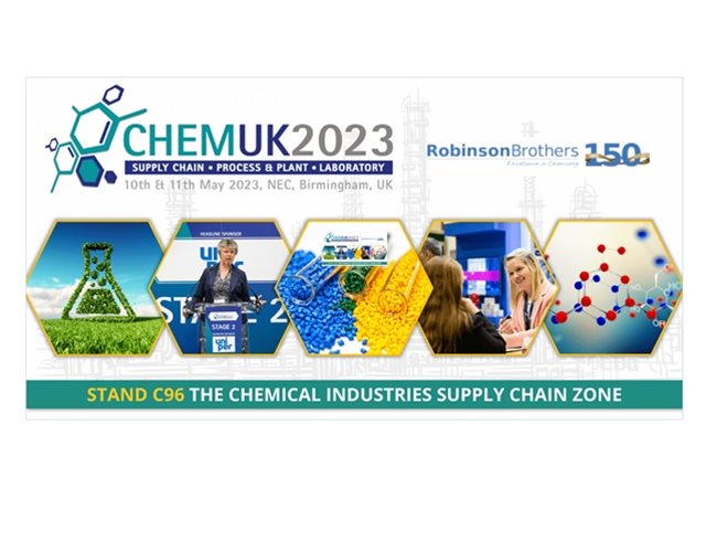Robinson Brothers is exhibiting at CHEMUK 2023